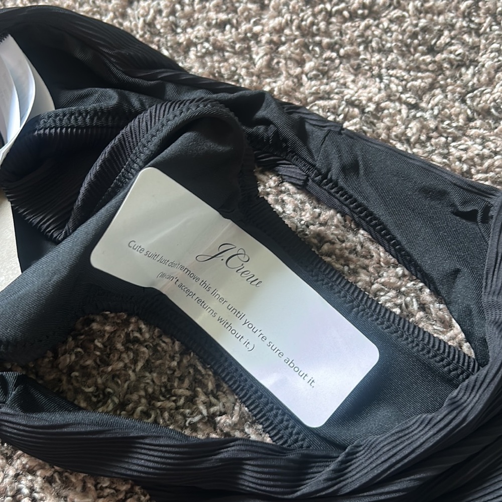 NWT J. Crew Ribbed Black Bikini Swim Bottoms Only XS - Picture 8 of 13